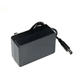 Black rectangular power adapter with coiled cable for led infrared belt therapy device providing infrared heating red
