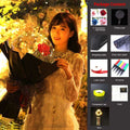 A transparent bobo ball luminous balloon rose filled with warm fairy lights and a single red simulation rose flower
