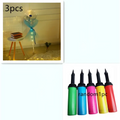 A set of five colorful hand pump inflators for luminous balloon rose bouquet transparent bobo ball in green blue pink yellow and red