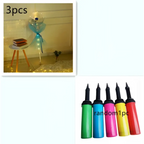 A set of five colorful hand pump inflators for luminous balloon rose bouquet transparent bobo ball in green blue pink yellow and red