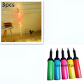 Colorful handheld balloon pump with black nozzle and grip for inflating luminous balloon rose bouquet and transparent bobo ball