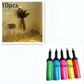 Colorful handheld air pumps in green blue pink yellow and red with black nozzles for luminous balloon rose bouquet transparent bobo ball