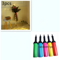 Set of five colorful handheld air pumps in green blue pink yellow and red for luminous balloon rose bouquet transparent bobo ball