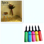 Set of five colorful handheld air pumps in green blue pink yellow and red for luminous balloon rose bouquet transparent bobo ball