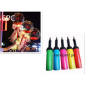 Clear transparent inflatable luminous balloon rose bouquet with red roses and glowing LED lights in transparent bobo ball