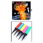 A set of colorful plastic balloon pumps with black tips for luminous balloon rose and balloon rose bouquet inflations
