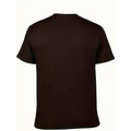 Black short-sleeved crew neck t-shirt with libra queen print and rainbow lips cotton design in soft fabric