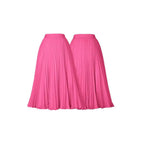 Light blue swing casual skirt with pleated midi design and smooth flowing fabric in a classic high-waisted style