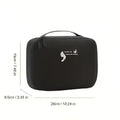 Black rectangular travel storage bag with top handle and subtle white logo for light blue multifunctional use