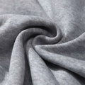 Soft heather gray knit fabric with subtle texture and folds in lion rose regular fit long sleeve sweatshirt