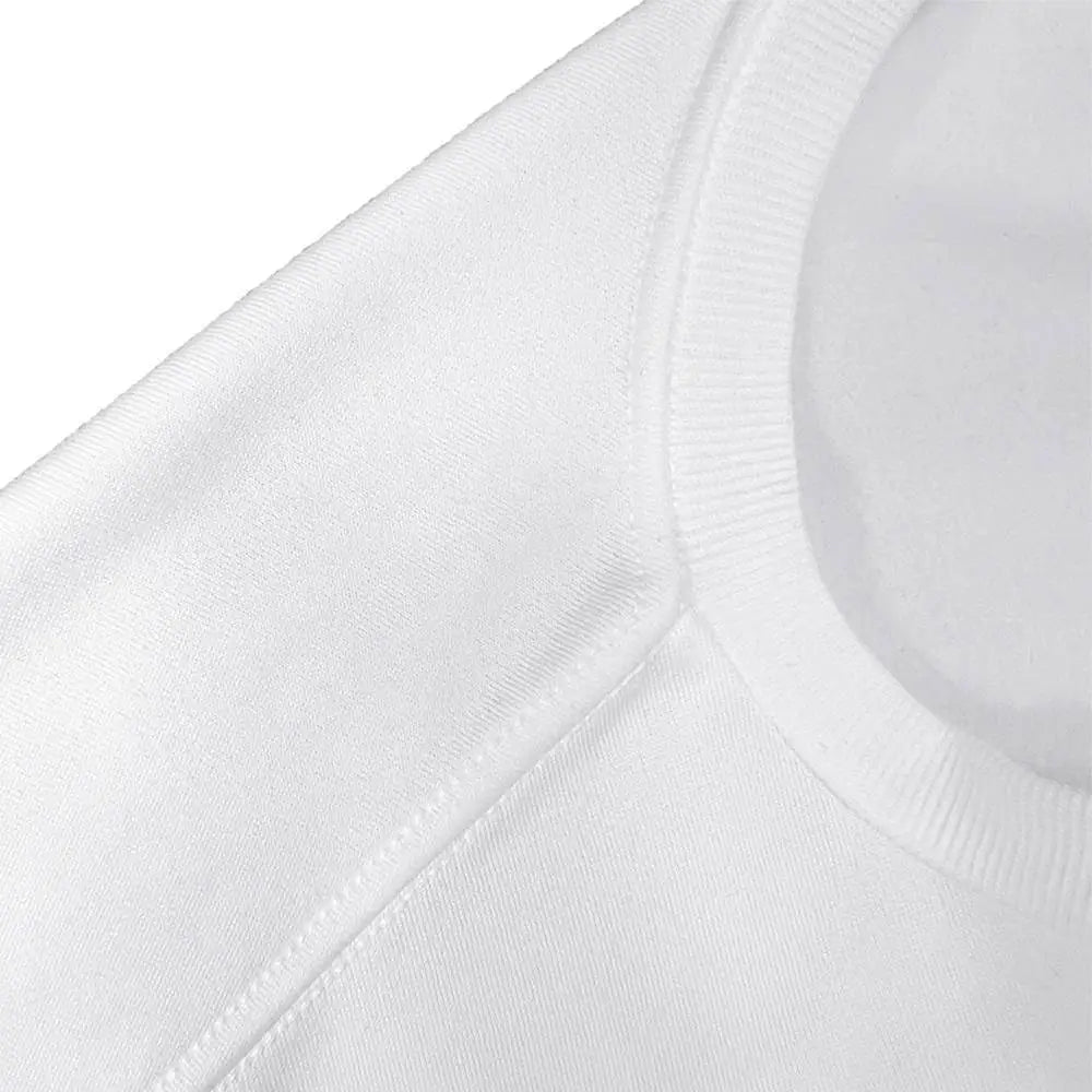 White cotton tank top with ribbed neckline and smooth fabric paired with lion rose regular fit long sleeve sweatshirt