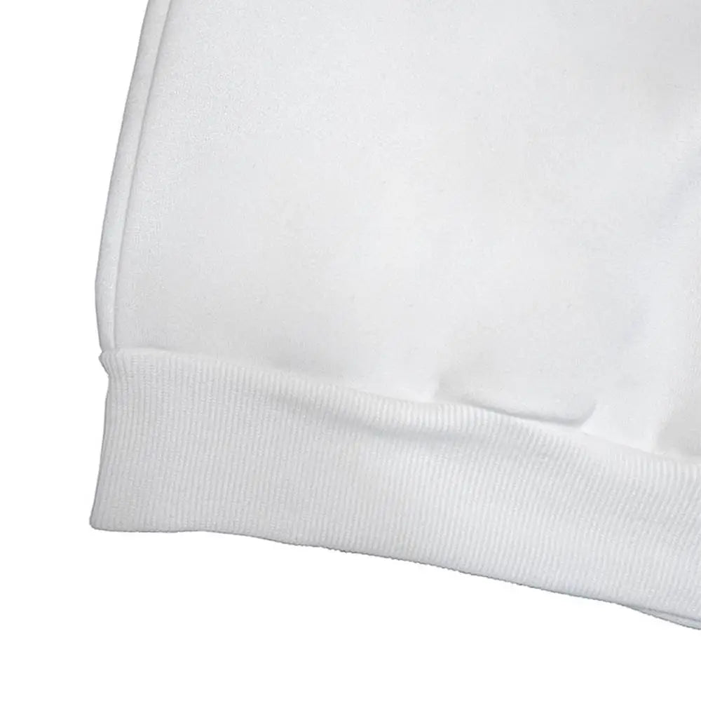 White ribbed knit cuff detail of lion rose regular fit long sleeve sweatshirt in soft fabric for comfortable wear