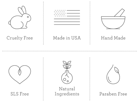 wholesale natural body scrub set featuring cruelty free, made in usa, hand made, sls free, natural ingredients, and paraben free attributes.