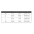 Size chart in centimeters and weight ranges for long sleeve wedding dress mori style ivory lace sizes xs to xxl
