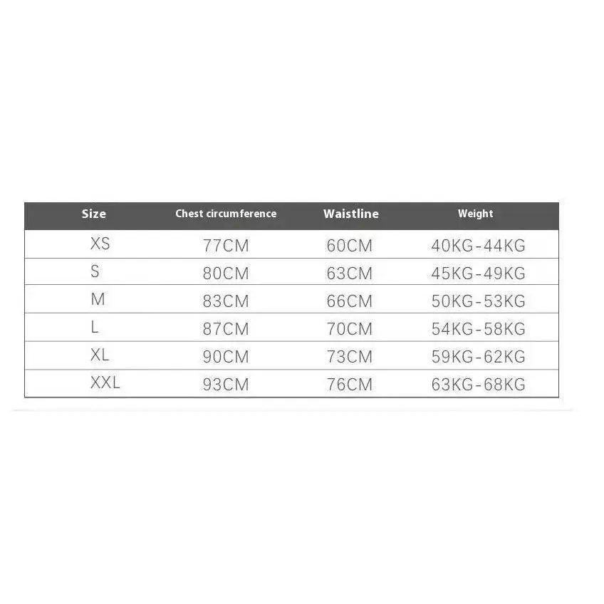Size chart in centimeters and weight ranges for long sleeve wedding dress mori style ivory lace sizes xs to xxl