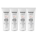 Four white tubes of Lovers Care Goat milk body lotion 4 pack with pearl powder for non greasy residue care