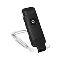 Black plastic Lume Lights USB flash drive with power button and transparent acrylic stand for stylish lighting display