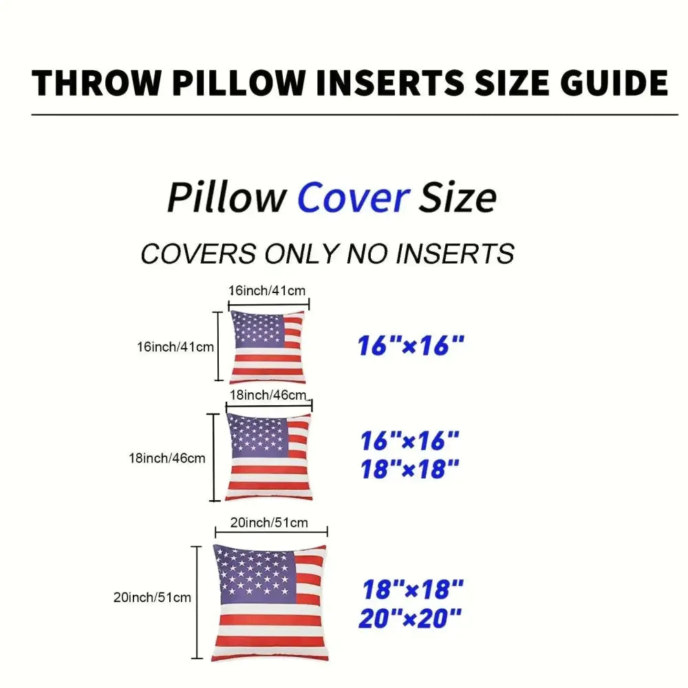 Luxurious soft faux fur throw pillow covers with american flag pattern in red white and blue for cushion covers