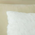 White fluffy luxurious soft faux fur throw pillow cover made of soft faux fur for elegant cushion covers