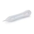 White plastic luxury facial tool beauty pen with metallic tip and three indicator lights includes usb cable