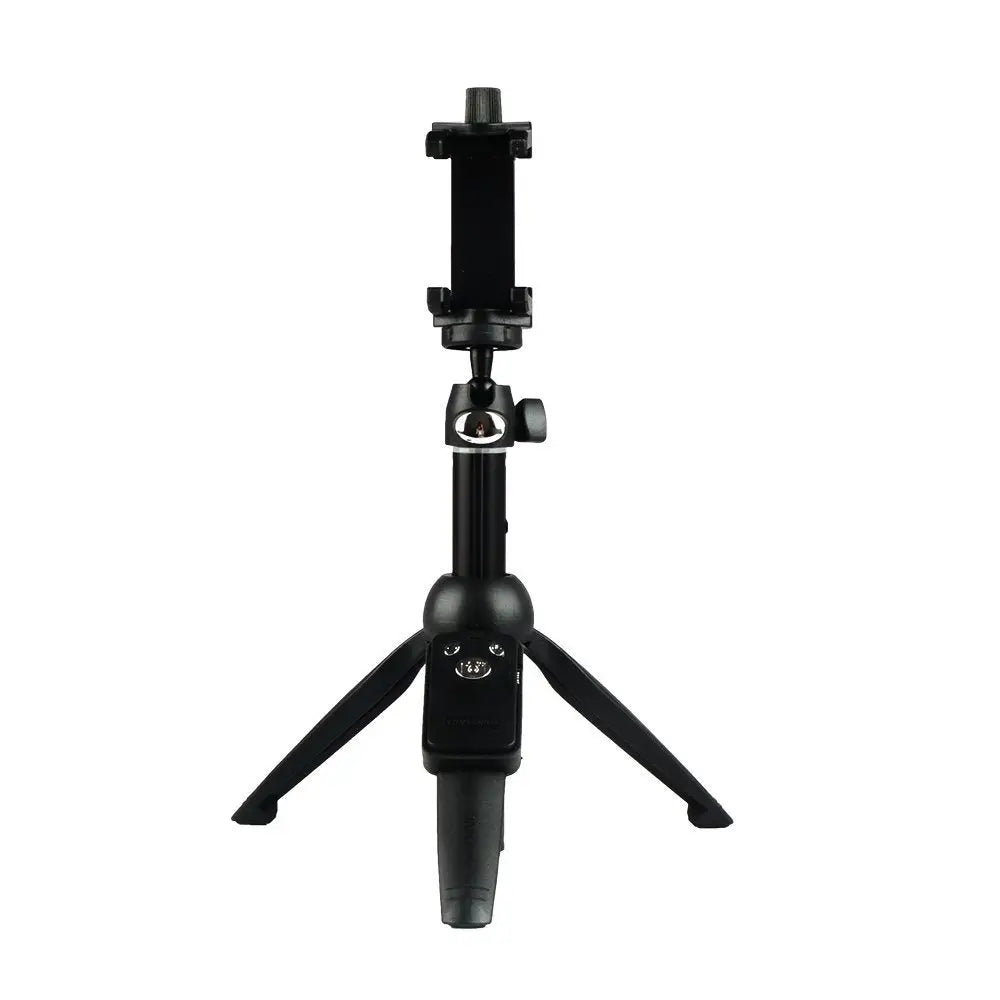 Black m070 bluetooth selfie stick with tripod base and phone mount for hands-free photography and remote control use
