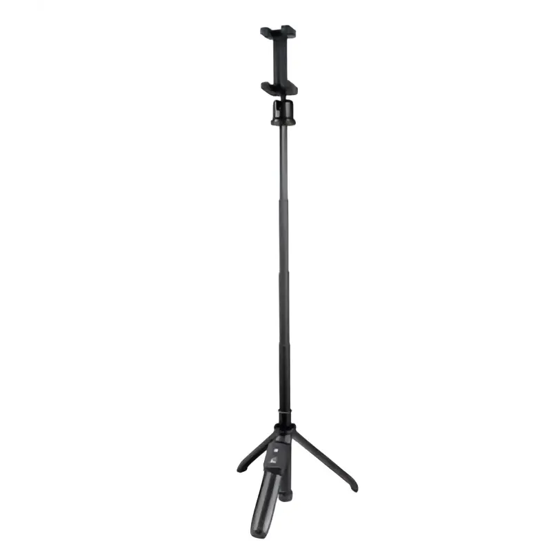 Black m070 bluetooth selfie stick with extendable tripod base and phone mount for hands-free photography
