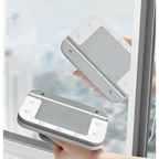 Silver and white magnetic double-sided wipe window squeegee with sleek modern design for efficient double-sided wipe cleaning