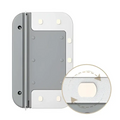 Gray and white magnetic double-sided wipe window squeegee with textured circular cutout for efficient double-sided wipe
