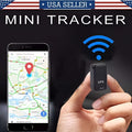 Black rectangular magnetic gf07 mini gps real time tracker held in hand with gps label and visible model number