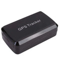 Black rectangular magnetic GPS tracker with glossy finish and silver lettering for restricted area monitoring accuracy