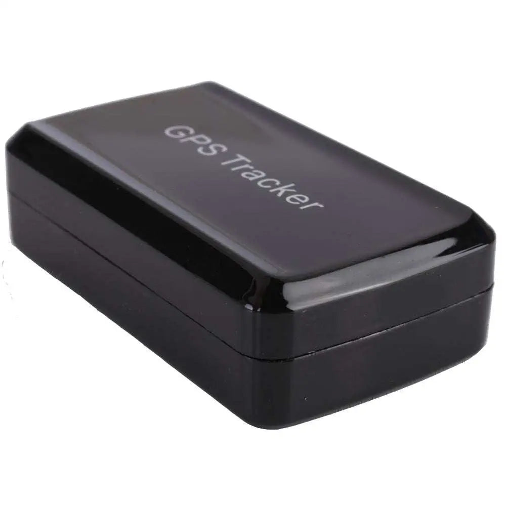Black glossy rectangular magnetic gps tracker with gps tracker engraving offers positioning accuracy and restricted area alerts