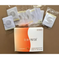 Magnetic slimming belly button patch box with 30 orange and white adhesive button patch slimming pads visible in clear packaging