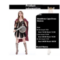 Male pirate costume halloween cosplay set with black and white headdress cape dress and lace-up boots by nanna