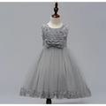 Maroon lace girls princess dress featuring a delicate gray lace bodice with floral embroidery and a flowing summer skirt kids design