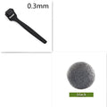 Matte black microneedle roller with 0.3mm fine metal needles and oil rubber handle for smooth skincare application