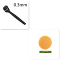 Matte black microneedle roller with 0.3mm fine needles and textured oil rubber handle for precision skincare