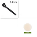 Matte black microneedle 0.3mm derma roller with oil rubber handle and metallic rolling head for skincare use