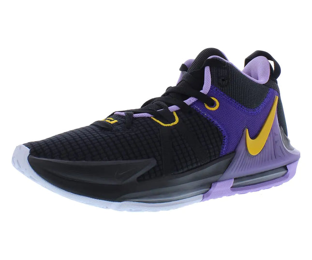 Nike Lebron Witness VII Mens Basketball Trainers DM1123 Sneakers Shoes (UK 6.5 US 7.5 EU 40.5 Black University Gold Lilac 002) - Royalessencelux