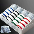 Men’s 4 pack striped boxer set in blue black green and red made of cotton striped boxer briefs for comfort and style