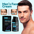 Black pump bottle of east moon men’s anti-aging cream firming skin with blue and purple labeling for firming skin benefits