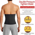 Black smooth elastic sauna body shaper waist trainer designed for men’s abdomen reducer and waist tightening