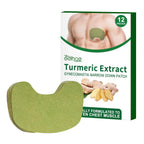 Green turmeric gynecomastia patches by eelhoe shown with packaging for men’s chest care 12 pieces product