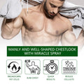 Gray hooded sweatshirt with white drawstrings worn over muscular man showcasing men’s chest care turmeric gynecomastia patches