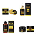 Gold dropper bottle of east moon rosemary mint scalp and hair strengthening oil from men’s hair care shaping wave collection set