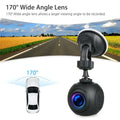 Black spherical mini wifi car dash cam with 170 degree wide angle lens suction cup mount and night vision
