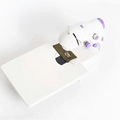 White and purple miniature household multifunctional handheld sewing machine with flatbed design for versatile sewing tasks
