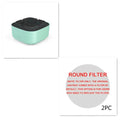 Mint green rectangular air purification ashtray with black top and ventilation slots for smoke removal air