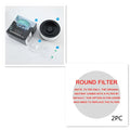 Round black and white ashtray with circular design for mint green smoke removal air purification ashtray use