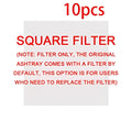 Ten mint green square filters made of fine mesh for smoke removal air purification ashtray use