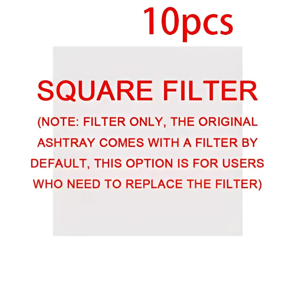 Ten mint green square filters made of fine mesh for smoke removal air purification ashtray use